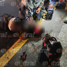 Motociclista grave tras derrapar en la carretera México-Cuautla en Yecapixtla