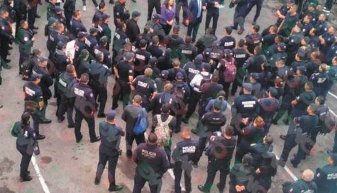 Protesta de policías