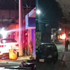 Hallan cuerpo calcinado en automóvil incendiado en San Pedro Apatlaco, Ayala