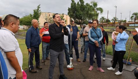 Israel Piña encabeza jornada de limpieza en Campo Verde, Temixco