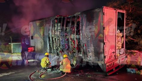 Camión se incendia por falla en frenos en Yautepec-Ticumán