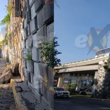 Riesgo en distribuidor vial de Cuautla por caída de concreto
