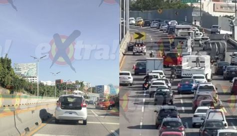 Carambola en el Paso Exprés de Cuernavaca genera caos vial