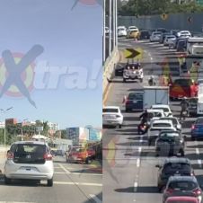 Carambola en el Paso Exprés de Cuernavaca genera caos vial