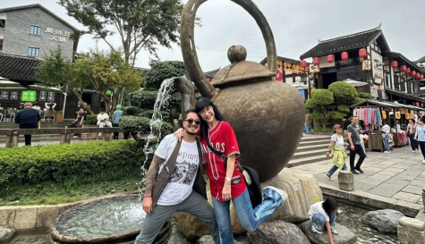 Susana Zabaleta y Ricardo Pérez presumen viaje por China