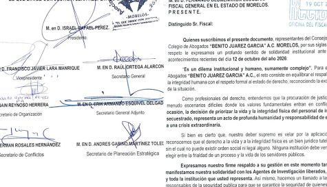 Abogados respaldan al fiscal Fernando Blumenkron Escobar