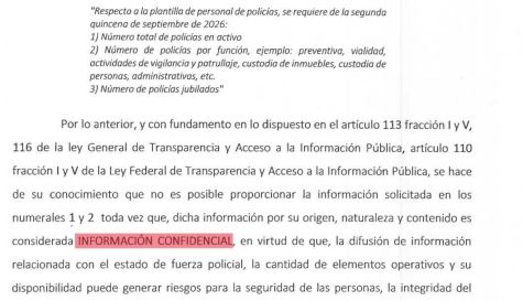 Oculta Cuautla información sobre policías