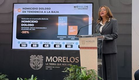 Disminuyen 58% los homicidios diarios en Morelos durante 2026