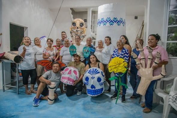 Día de Muertos en Puente de Ixtla: Llegan las catrinas gigantes