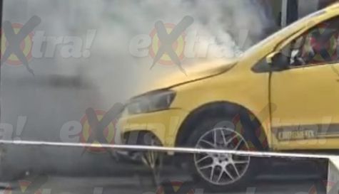 Incendio de auto en Cuernavaca