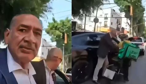 Escoltas agreden a un moto repartidor en Cuernavaca