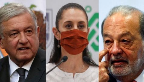 Carlos Slim y Claudia Sheinbaum se reúnen con AMLO en Palacio Nacional