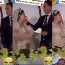VIDEO: Novio agrede a su esposa en su boda y todo es captado en video