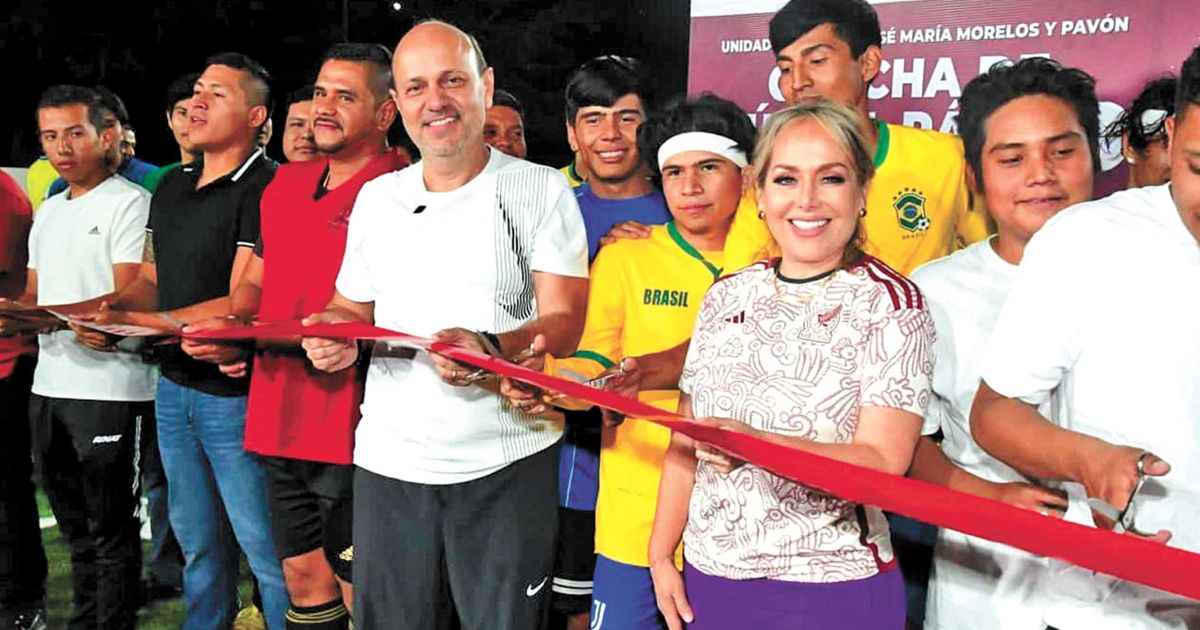Rehabilitan cancha de unidad deportiva en Cuautla