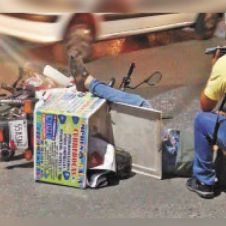 Derrapa en moto en Cuernavaca