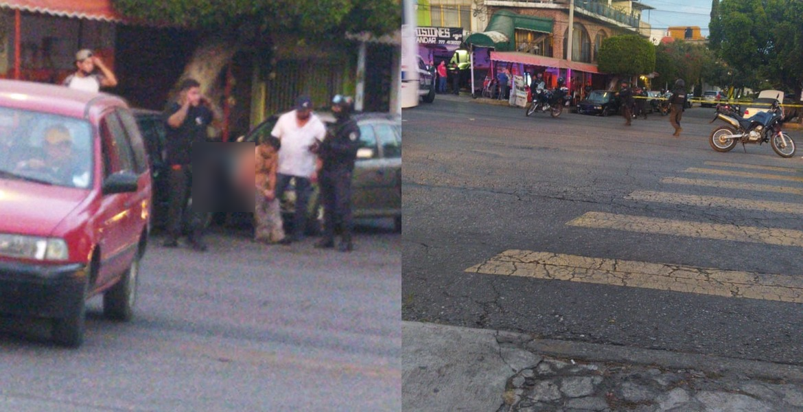 Atacan a balazos a un hombre cuando bajaba de auto en Cuernavaca